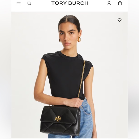 Tory Burch Kira diamond Quilted Leather Shoulder Bag Large - Picture 5 of 8